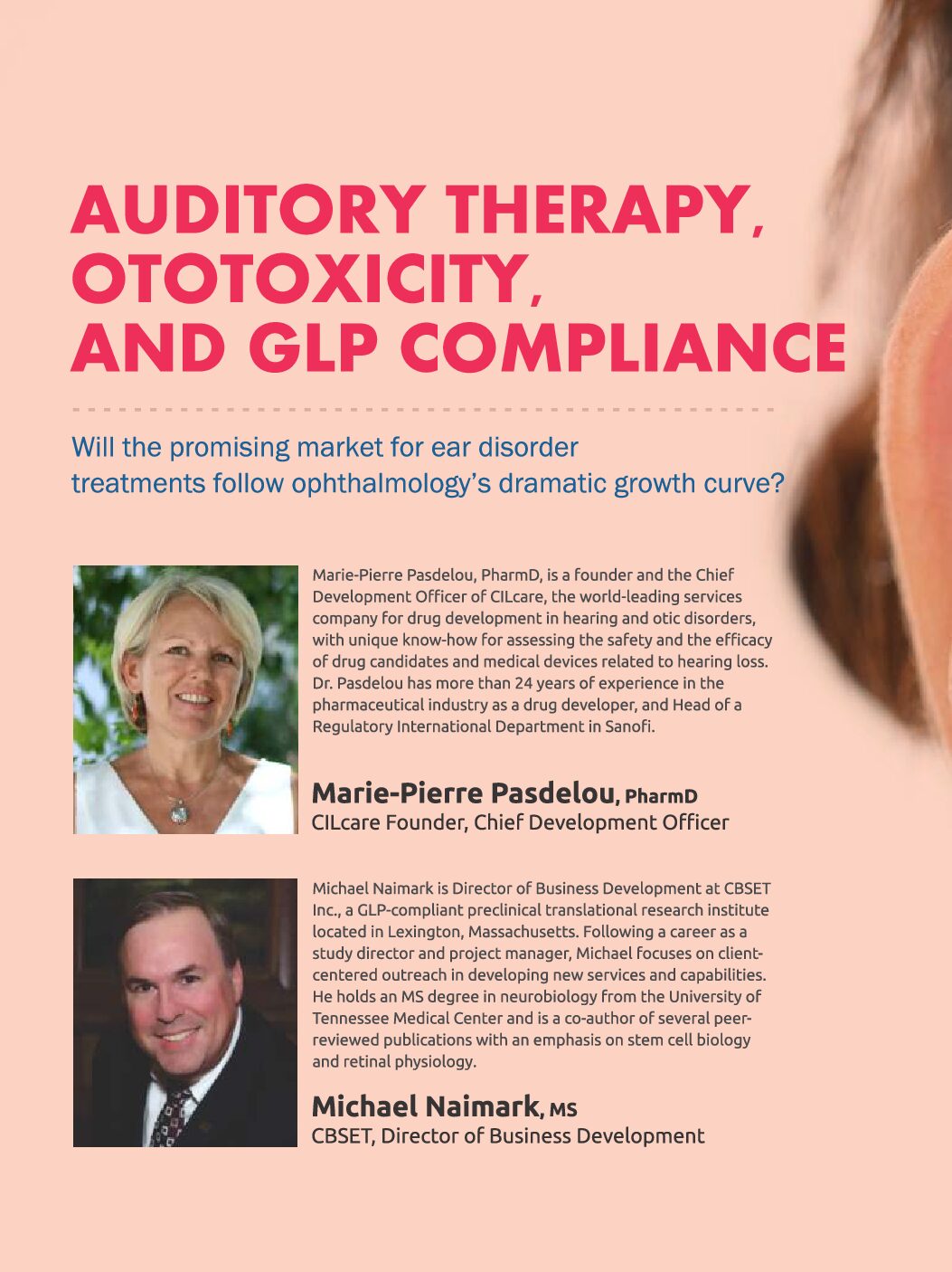 Read more about the article World Pharma Today: Auditory Therapy, Ototoxicity and GLP Compliance