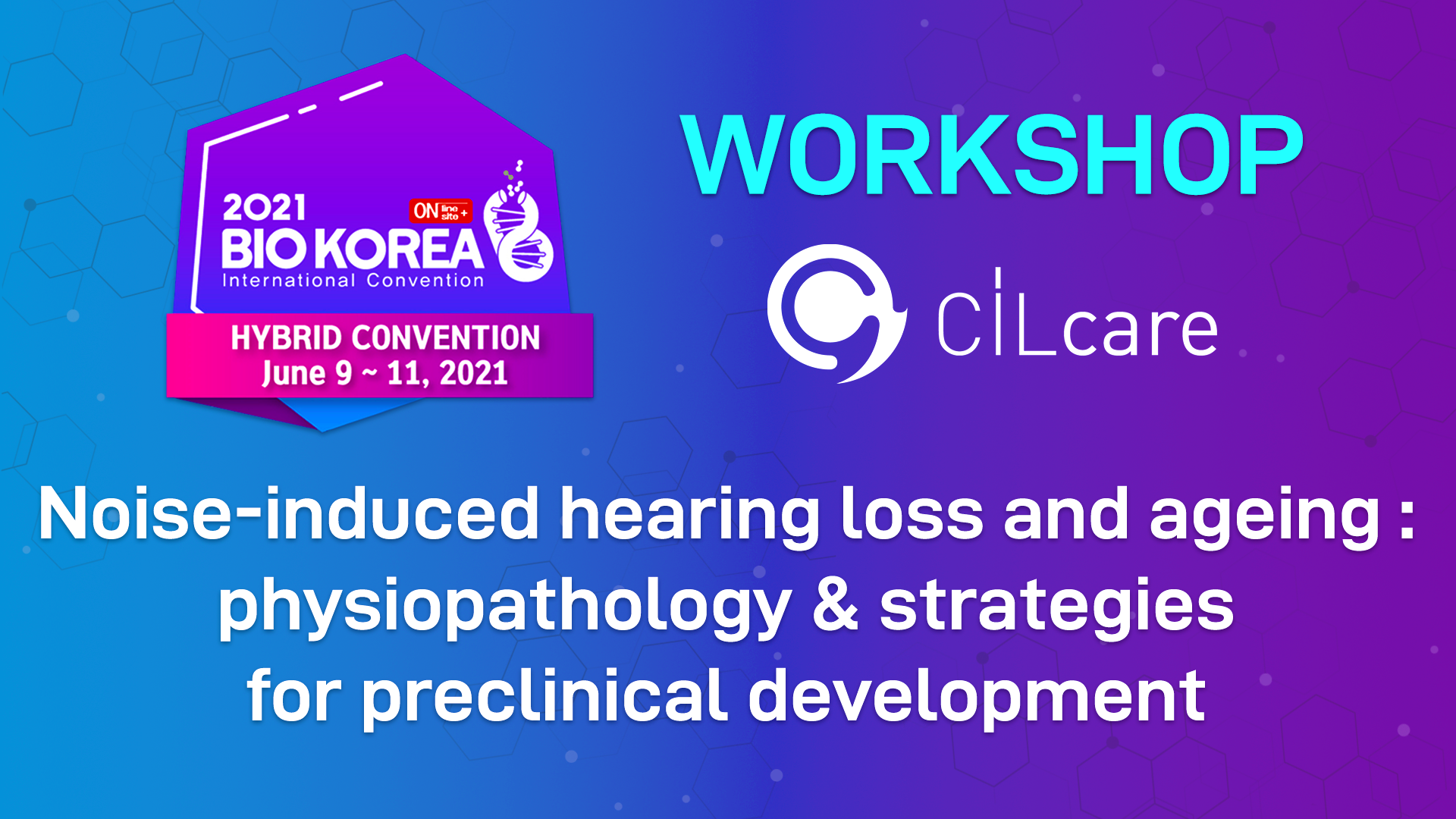 Read more about the article BIO Korea 2021 Replay : Noise-induced hearing loss and ageing : physiopathology & strategies for preclinical development
